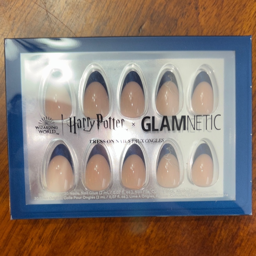 Raven Claw Harry Potter x Glamnetic Blue and Nude Press-On Nails